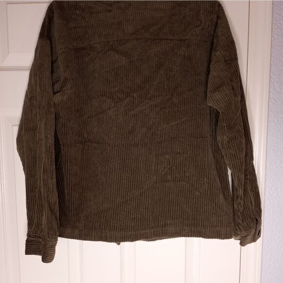 White Crow Womens Jacket Small S Corduroy Long Sleeve Button Up Olive Pockets. - Picture 12 of 12